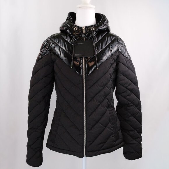 Moose Knuckles Monteau Exhibition Chevron Quilted Puffer Jacket, Black, Small - Picture 1 of 13